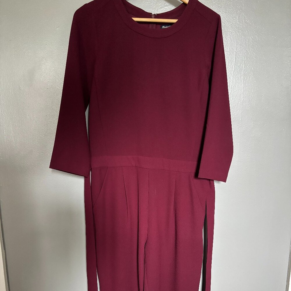 Madewell cabernet colored full sleeve/pant jumpsuit size 4